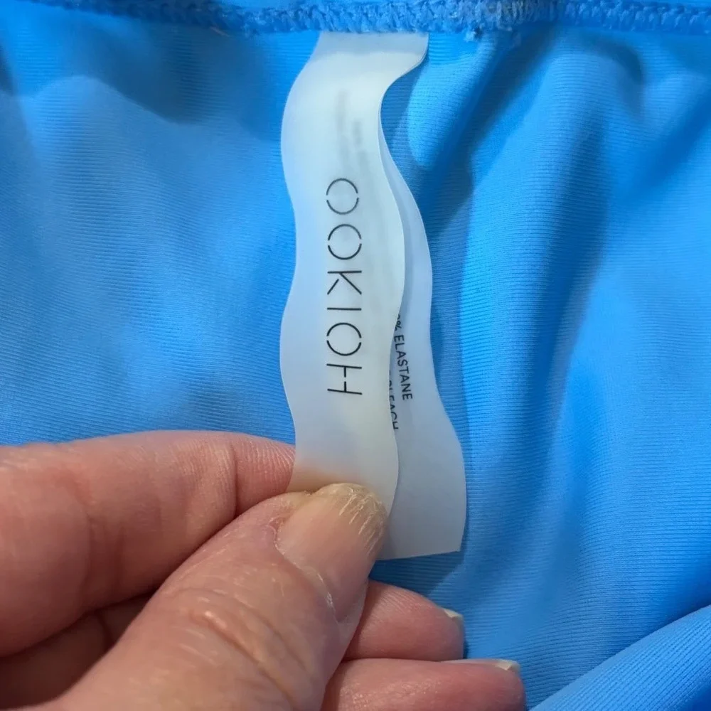 OOKIOH Monaco Bikini Bottom Blue Recycled High Cut Swim Sustainable Eco-friendly